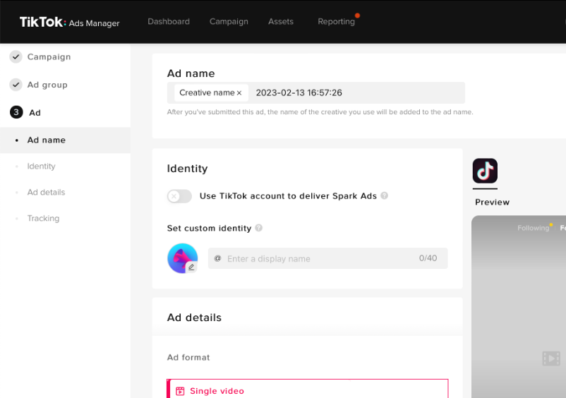Annonce i TikTok Ads