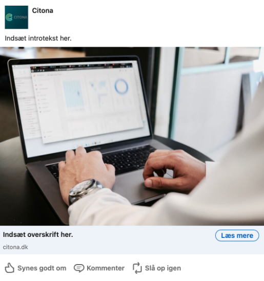 Billedannonce på LinkedIn
