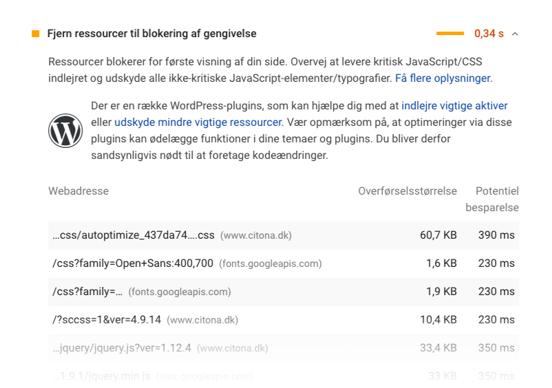 Fjern ressourcer til blokering af gengivelse