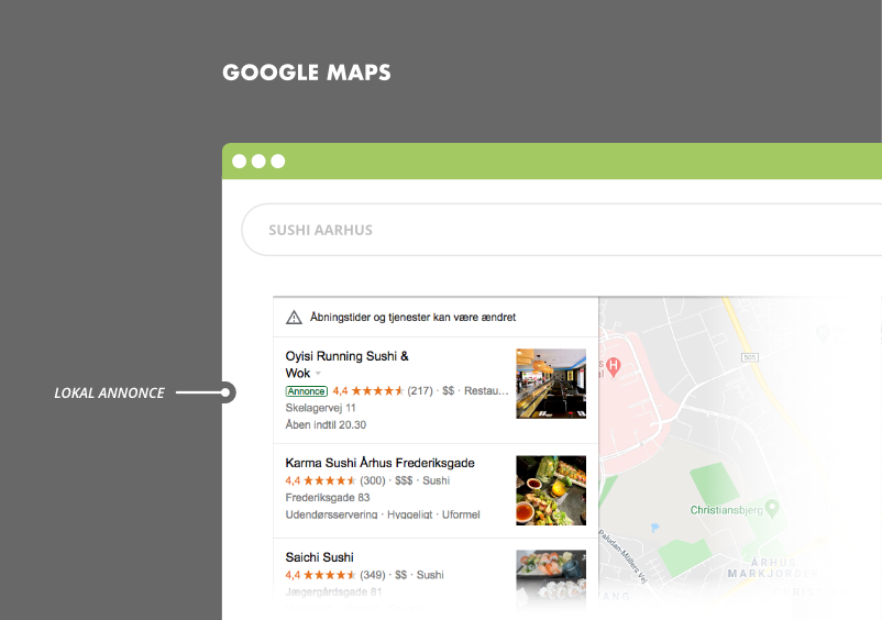 Annonce i Google Maps