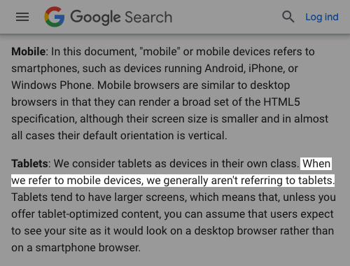 Google om tablets vs. smartphones