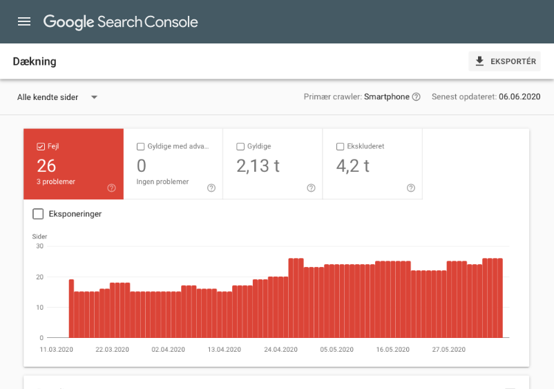 Crawlfejl i Google Search Console