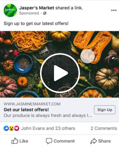 Leadannonce på Facebook
