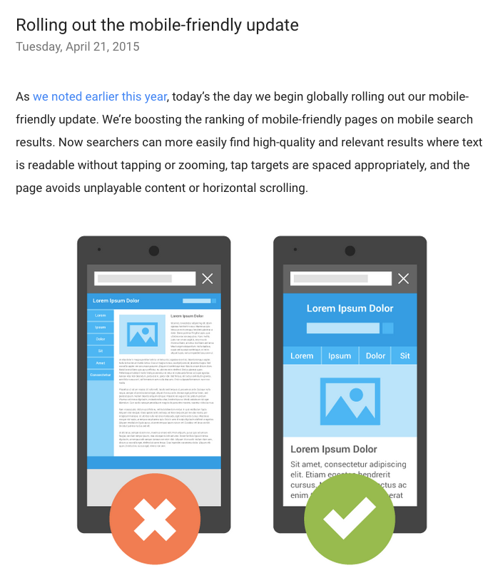 Google ruller deres Mobile Friendly update ud
