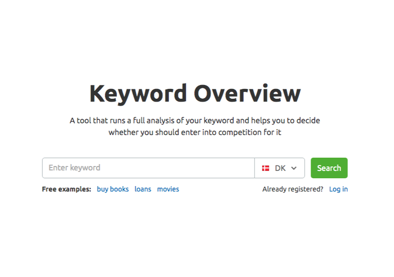 Find søgeord med semrush keyword analytics