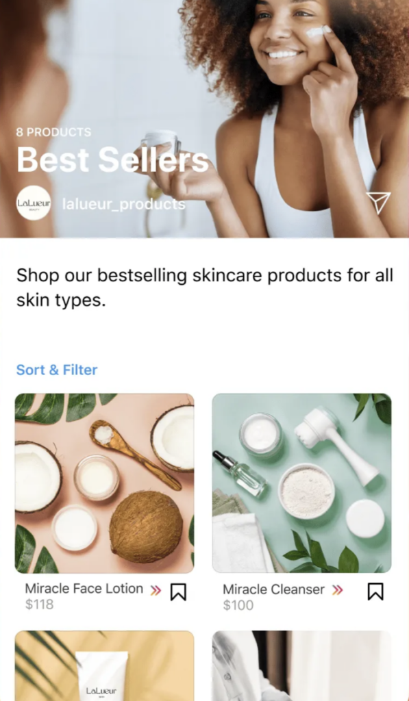 Shopping-annonce på Instagram