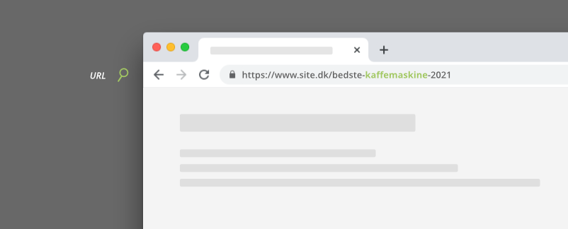 Søgeord i webside URL