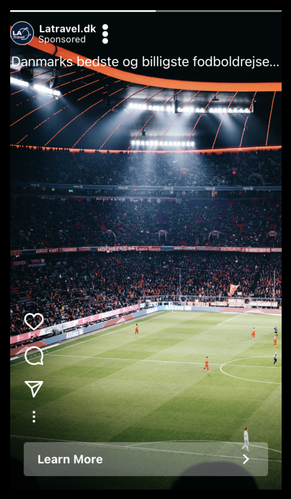 Story annonce på Instagram