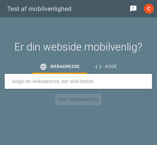 Test af mobilvenlighed