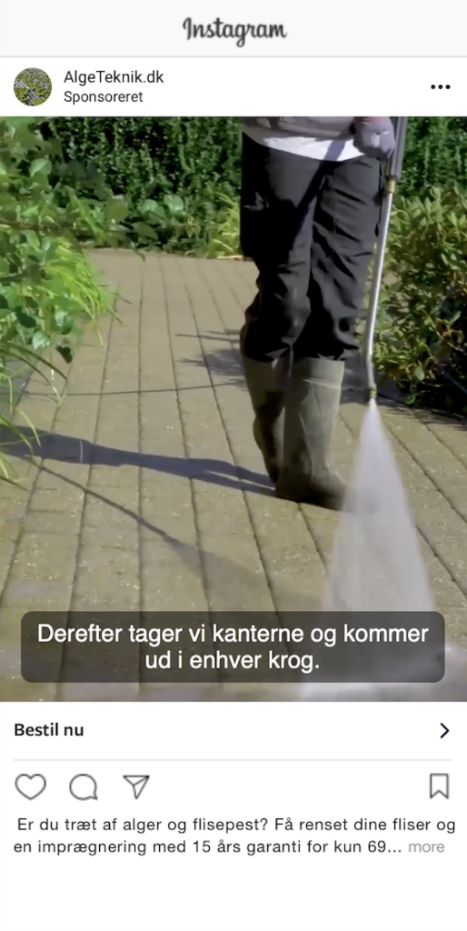 Videoannonce på Instagram